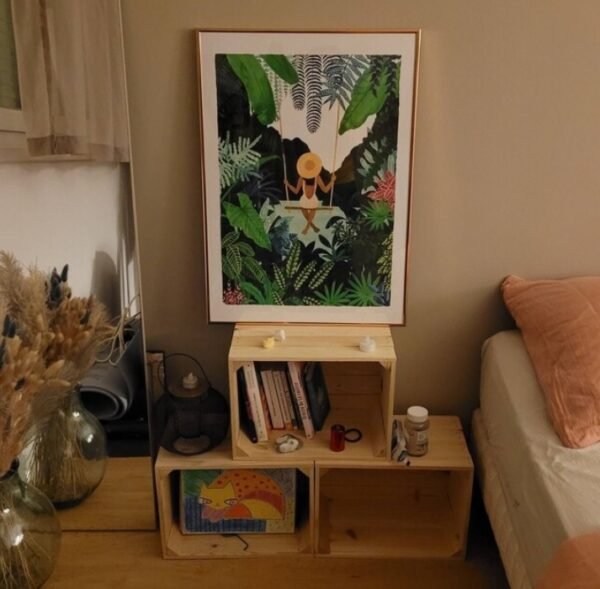 Holzkiste 39×29×24 cm – natur oder geflammt, Massivholz Kiefer