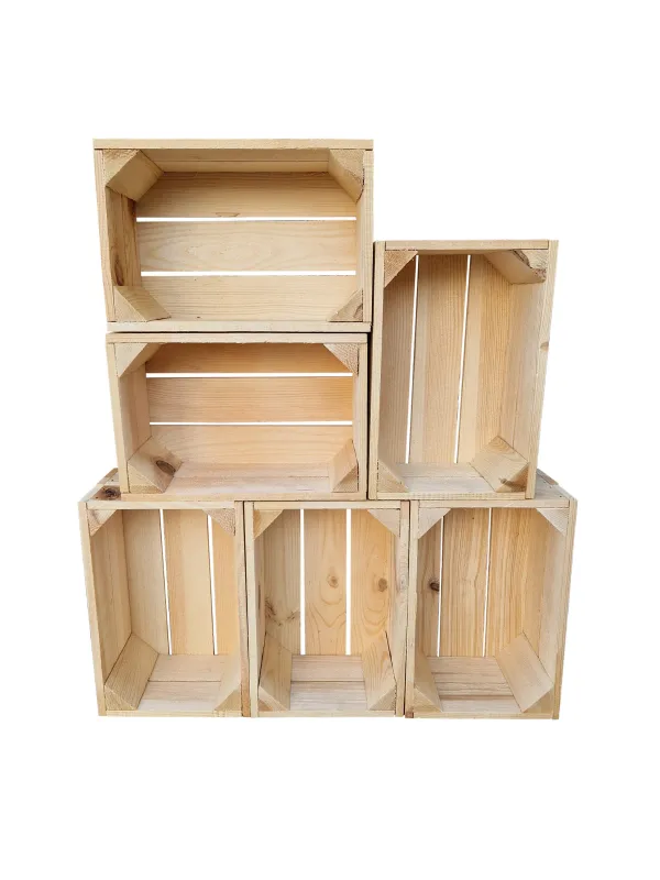 Kleine Holzkiste 30×20×15 cm – natur oder geflammt