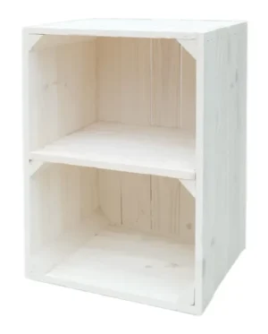 Holzkiste mit Zwischenboden 39x29x24 cm in verschiedenen Farben und Varianten
