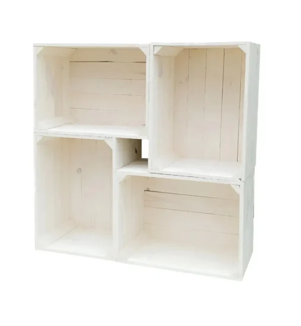 Holzkiste 39×29×24 cm – weiß oder braun, sofort einsatzbereit