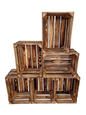 Holzkiste 39x29x23 cm aus Kiefernholz – Maße und Ansicht