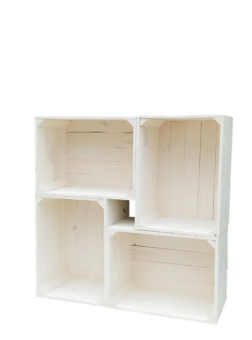 Farbige Holzkisten