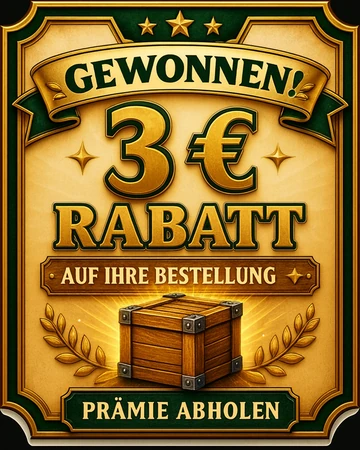 3 € Rabatt auf Ihre Bestellung