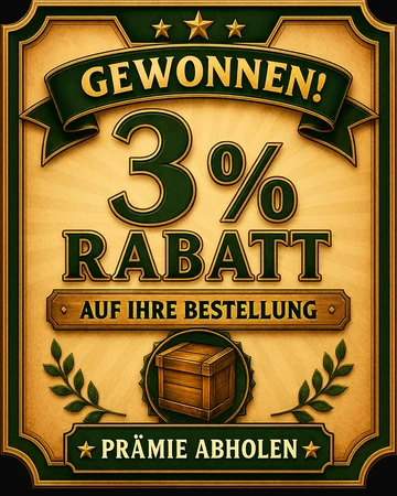 3 % Rabatt auf Ihre Bestellung